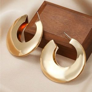 Minimalist Statement Cuff Hoop Earrings